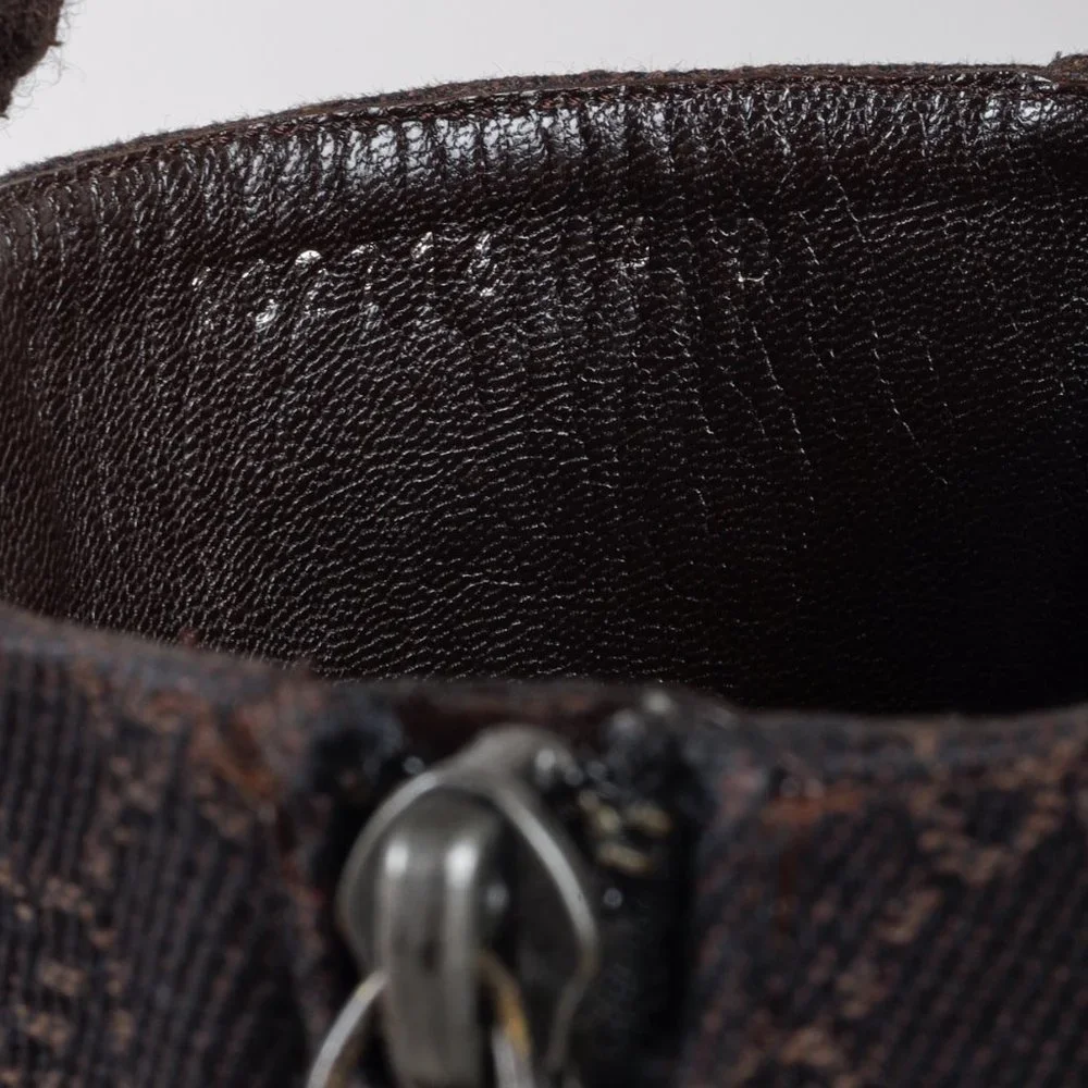 *SOLD* Gucci GG Monogram Canvas Espresso Brown Boots - Picture 11 of 12